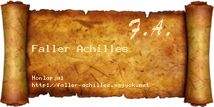 Faller Achilles névjegykártya